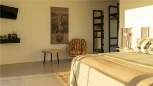 Luxury bedroom setup featuring premium decor and spacious layout in Room 5 at Views Over Wilderness guesthouse.